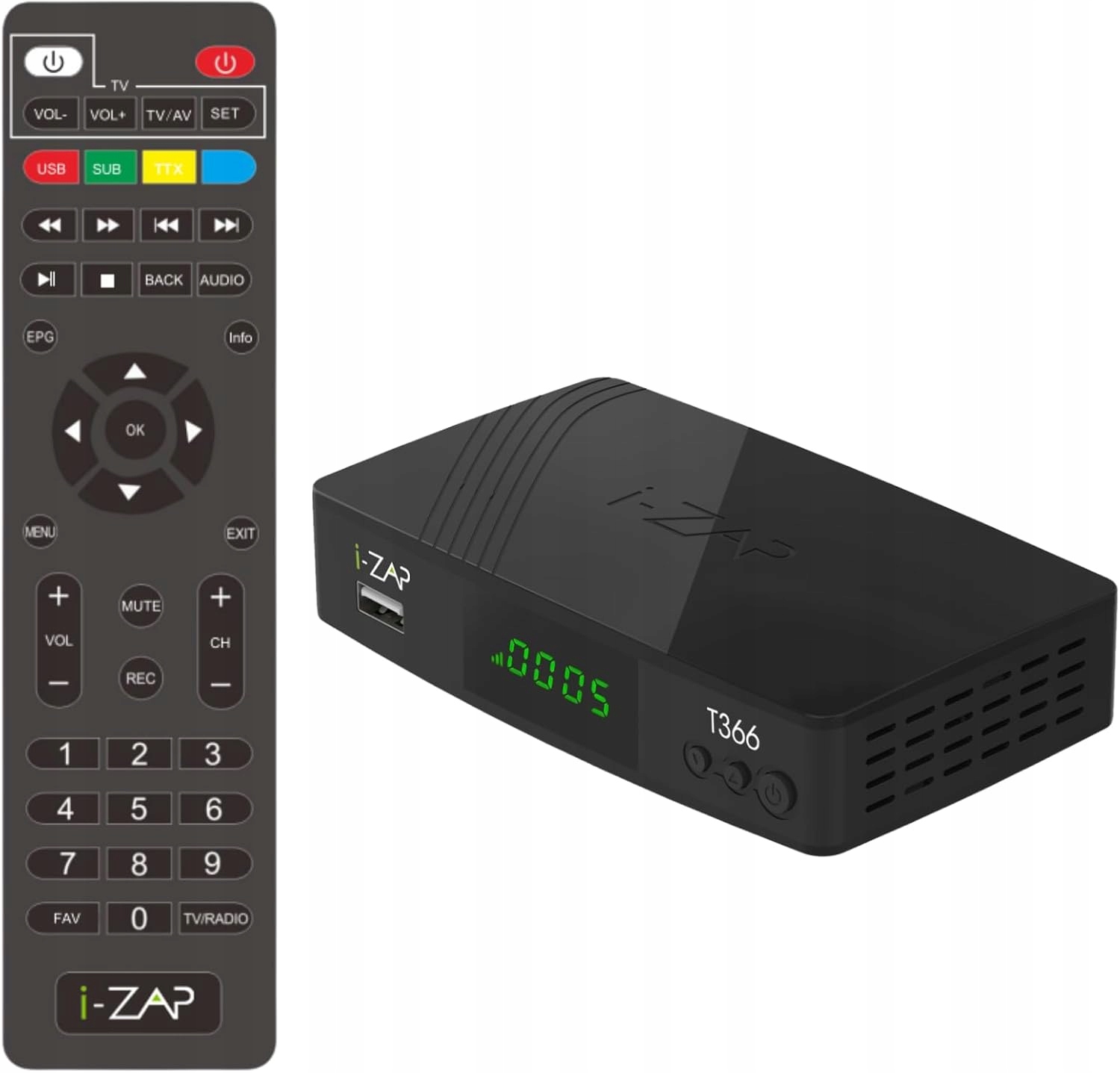 Tuner DVB-T2 I-Zap T366