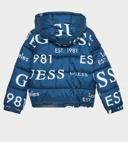 Guess Kurtka puchowa H4BJ05 WCFM0 Niebieski Regular Fit 16Y