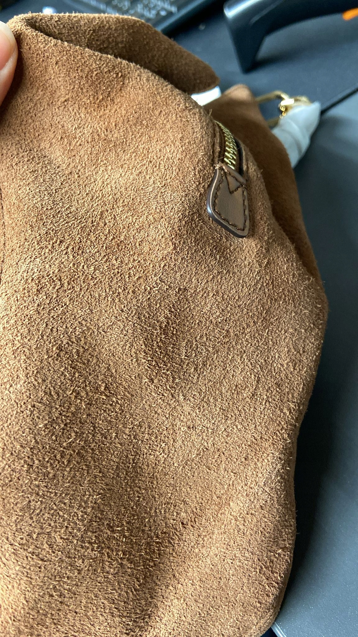 Michael Kors torebka skóra ekologiczna zamszowa brązowy