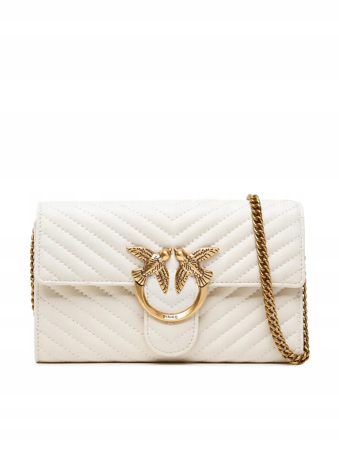 PINKO Torebka Love Wallet V Quilt 2 C PE 22 PLTT 1P22JS Y7SQ Biały