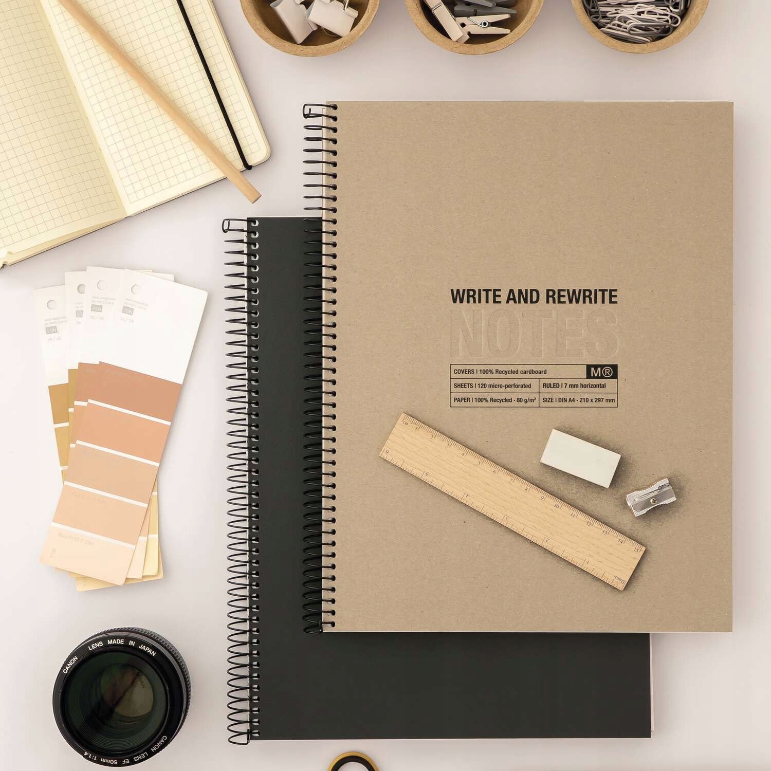 Miquelrius Notizblock SCHWARZ Recycle A4 80 Blatt