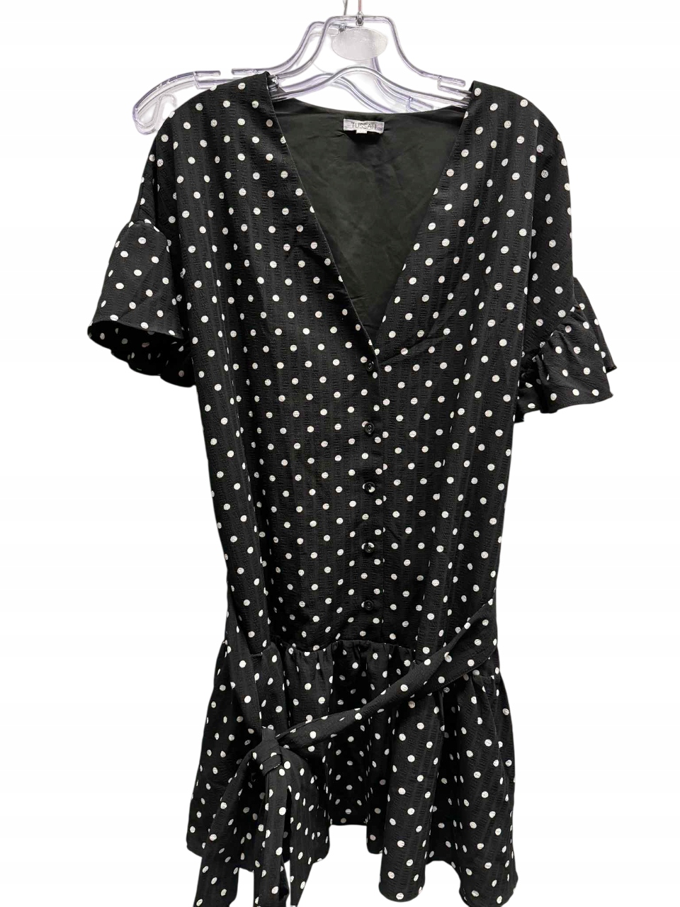 Tussah sukienka damska w groszki r.38