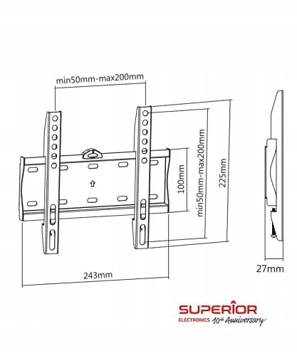 Uchwyt na telewizor Super Ego FIXED