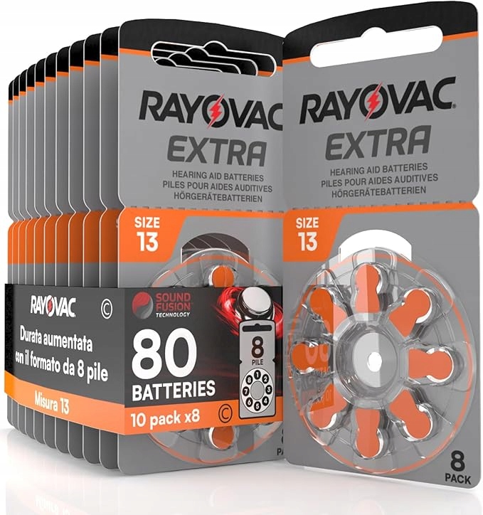 Rayovac Extra Advanced cynkowa bateria do aparatu słuchowego 10x