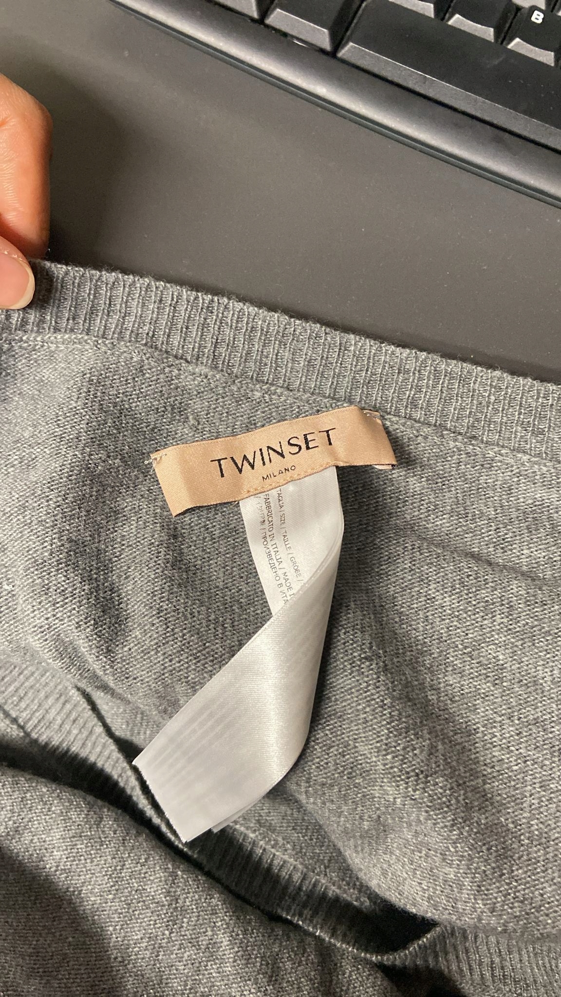 TWINSET maglia lunga donna Twin Set con spacco e fiocco M