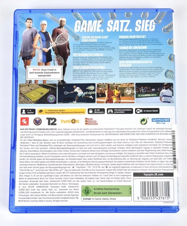 TOPSPIN 2K25 PlayStation 5 (PS5) pudełkowa