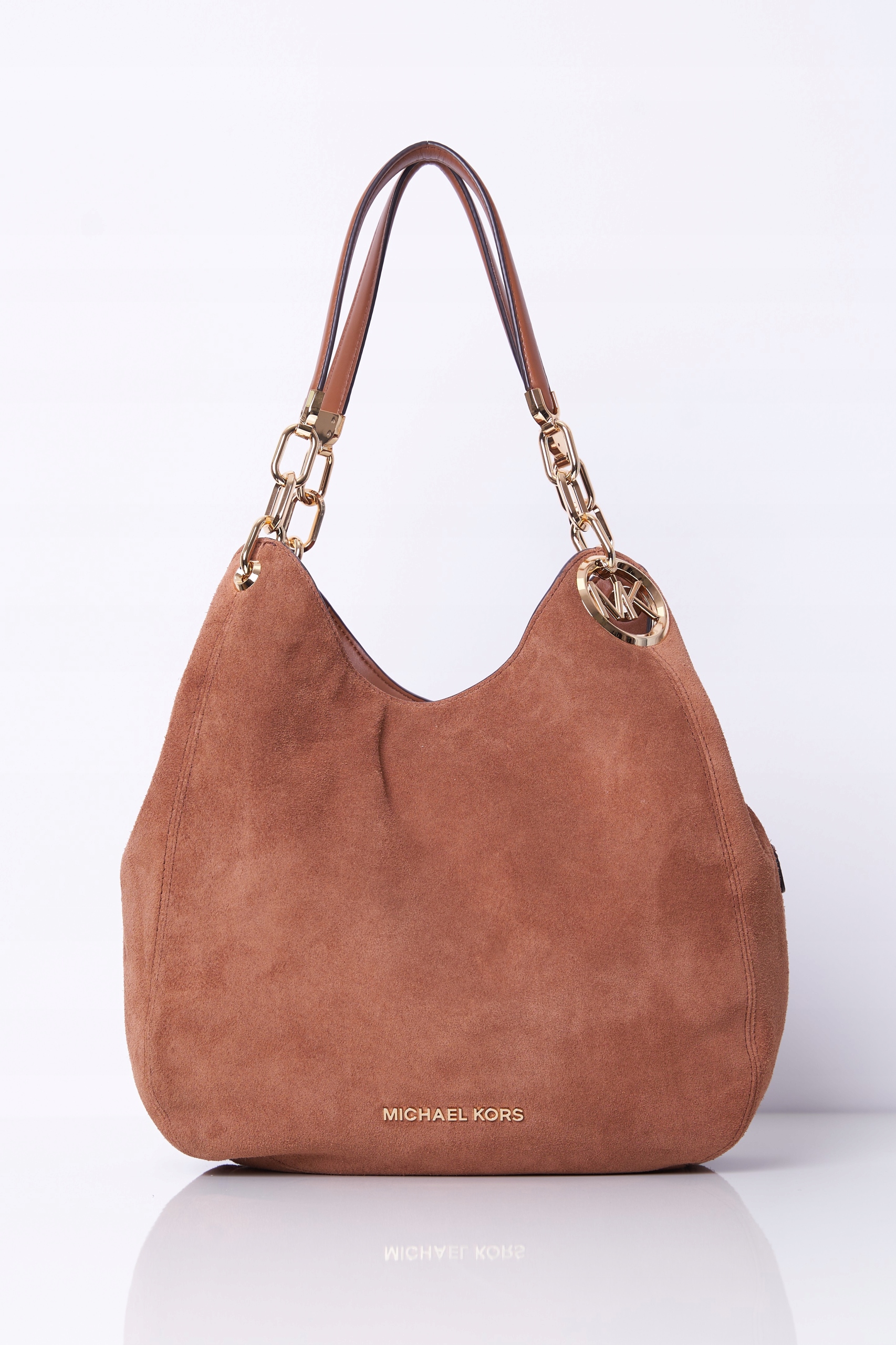 Michael Kors torebka skóra ekologiczna zamszowa brązowy