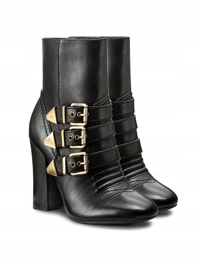 Guess Botki Luluby FLLBY3 LEA10 Czarny R.39