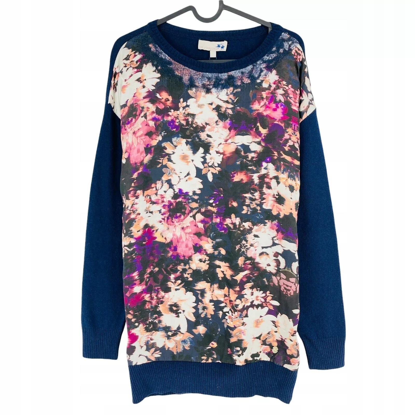 LA MARTINA Sukienka Sweter z nadrukiem S