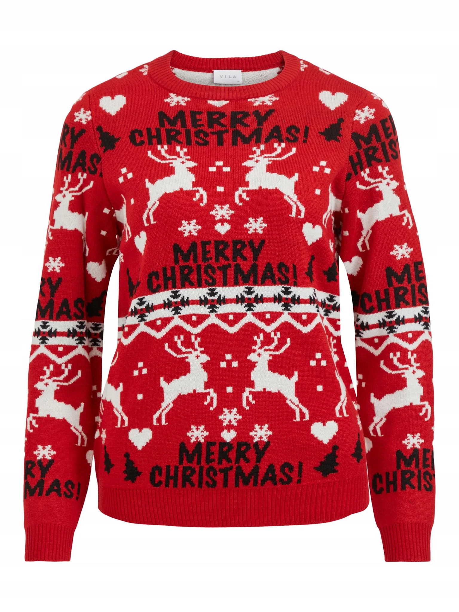 Vila Sweter Anna 14071994 Czerwony XS