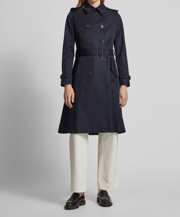 Lauren Ralph Lauren Trencz z paskiem - granatowy L