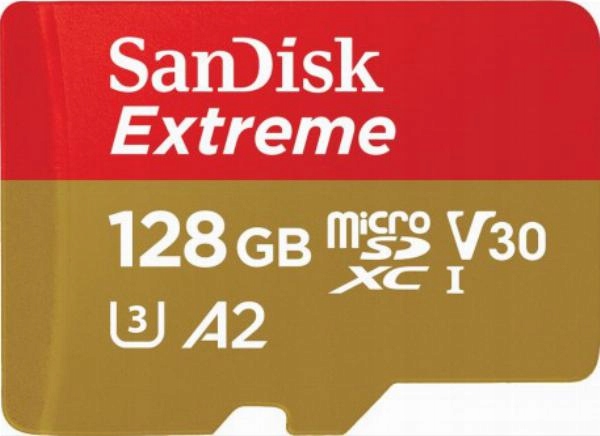 Karta pamięci SanDisk 128GB microSDXC Extreme 190MB/s A2 C10 V30 UHS-I U3