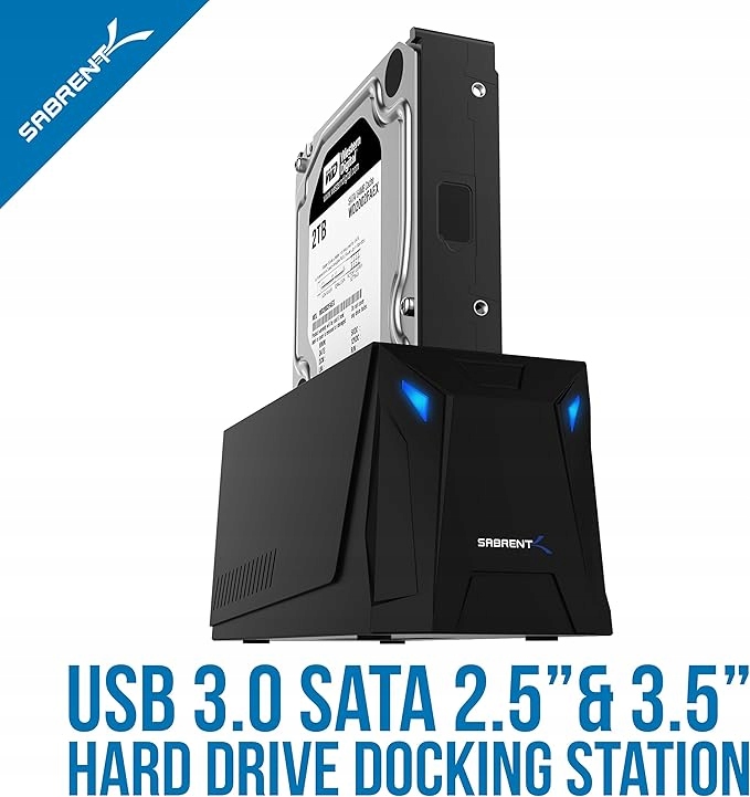SABRENT SSD/HDD 2,5/3,5 cala stacja dokująca, obudowa dysków twardych