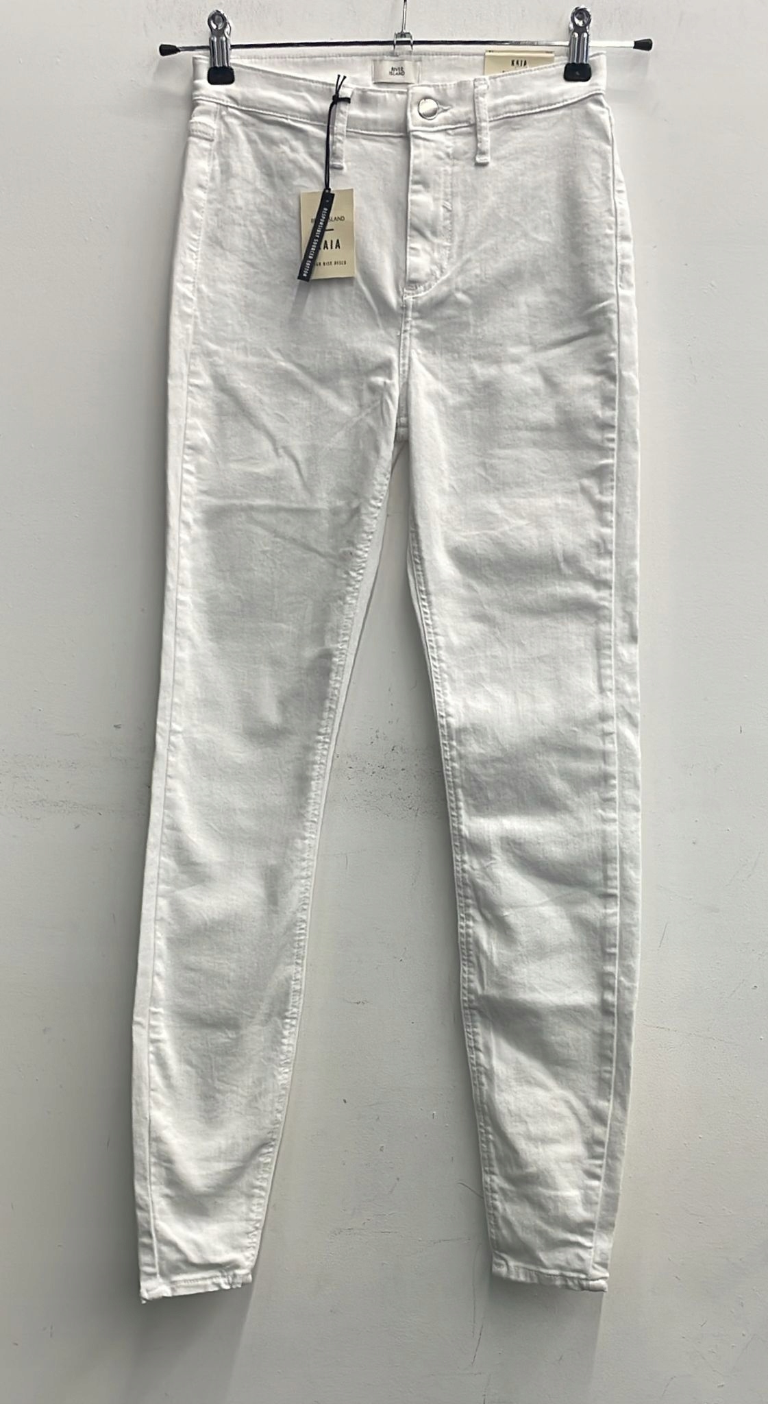 RIVER ISLAND SPODNIE BIAŁY R34L