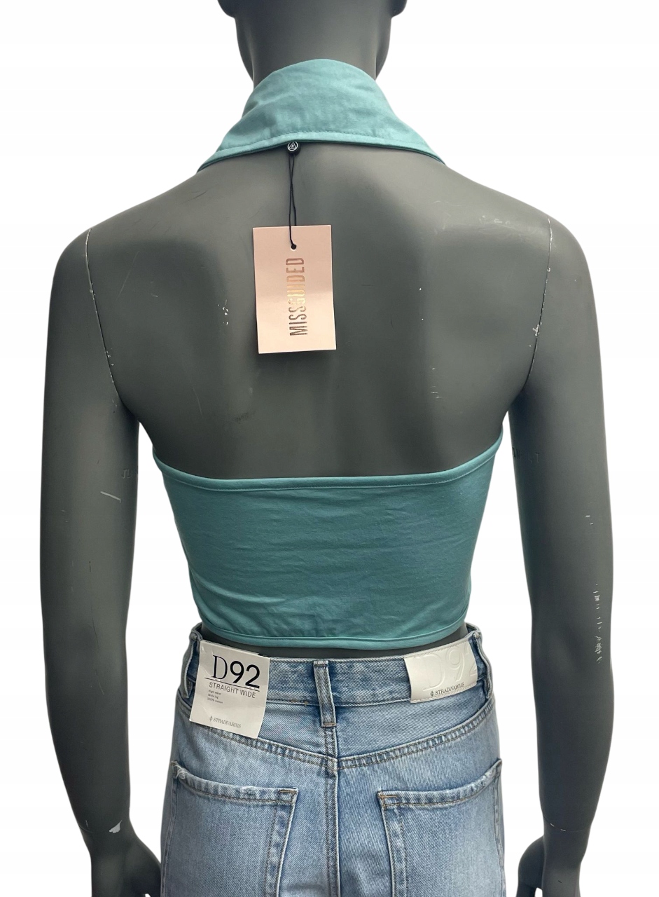 MISSGUIDED DAMSKIE BUTTON THRU CROP R46