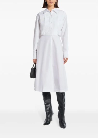 Karl Lagerfeld Sukienka koszulowa z ozdobnymi szelkam r.44