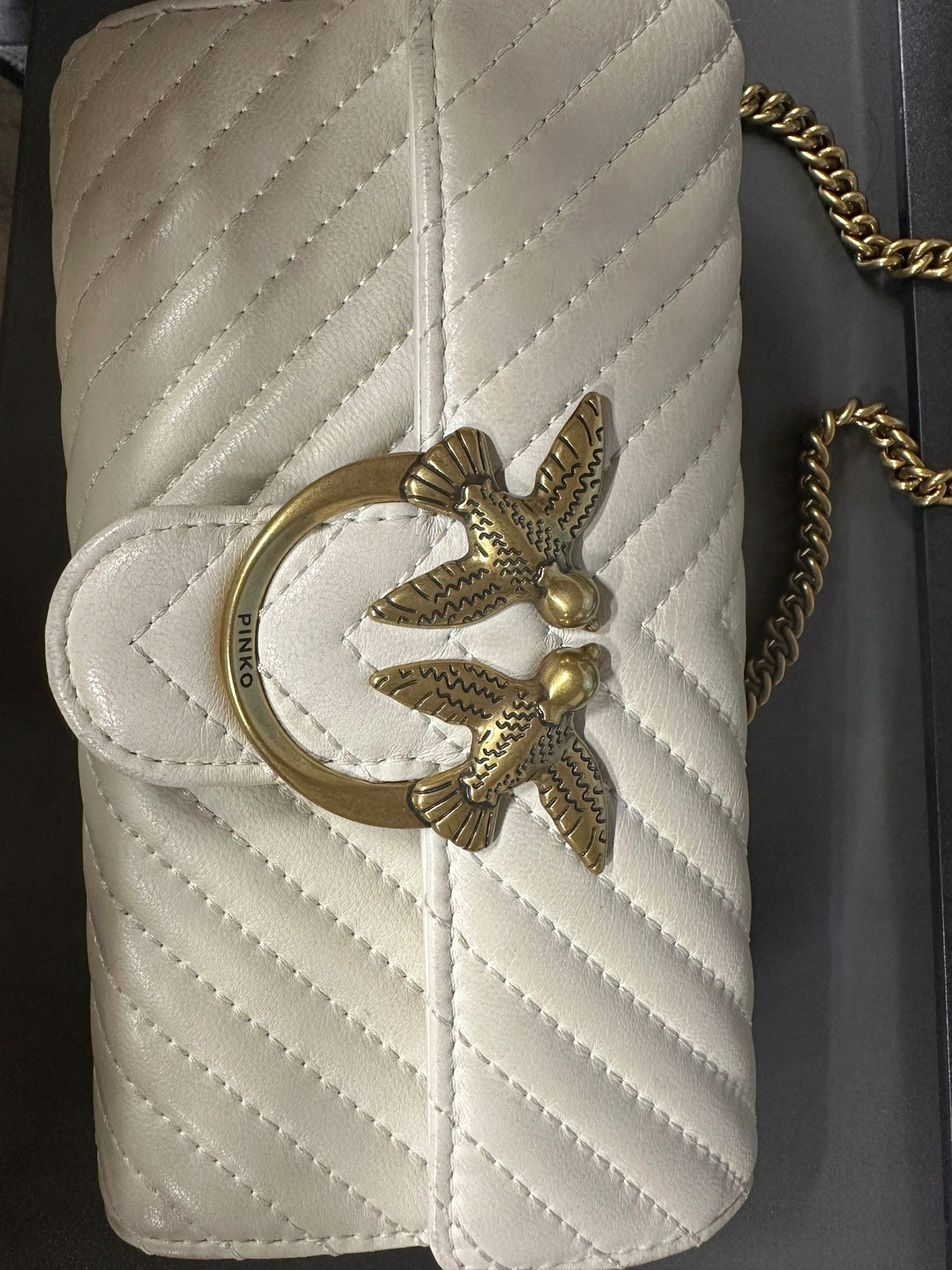 PINKO Torebka Love Wallet V Quilt 2 C PE 22 PLTT 1P22JS Y7SQ Biały