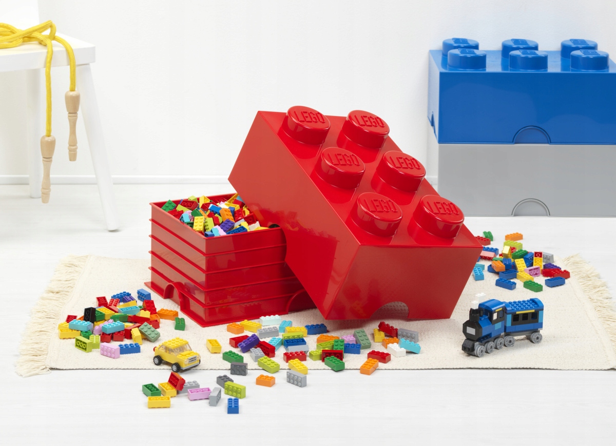 Pojemnik klocek LEGO Brick 6 Czerwony