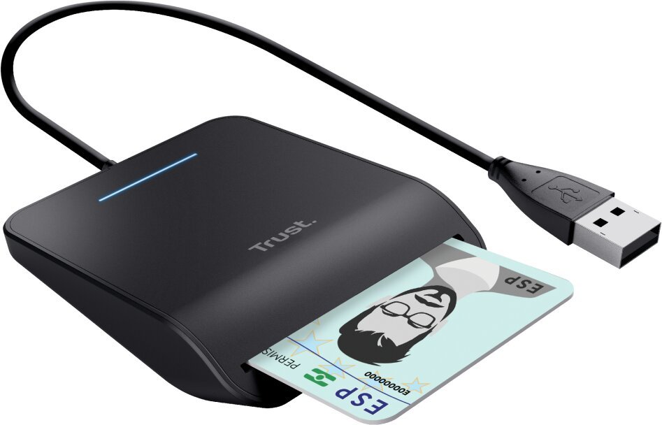 Trust Primo czytnik do kart chipowych Wewnątrz Czarny CardBus+USB 2.0