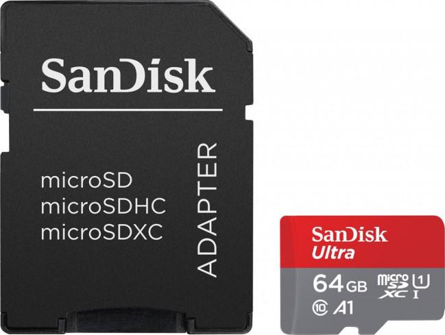 SanDisk Karta Ultra microSDXC 64GB 140MB/s A1 + Adapter SD