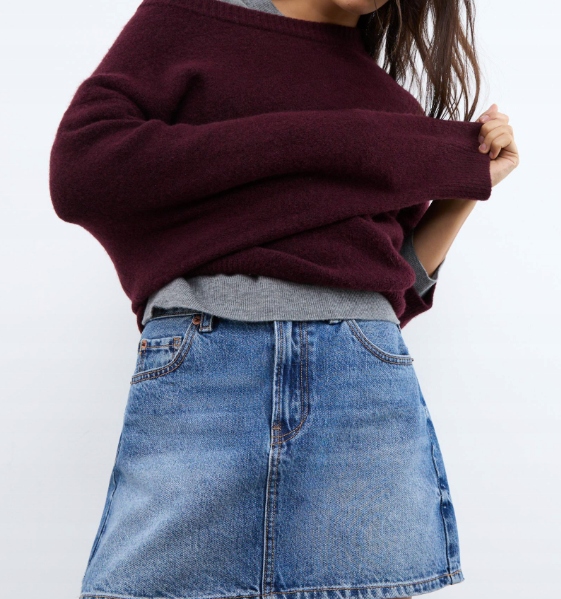 STRADIVARIUS D60 Mini spódniczka jeansowa 38