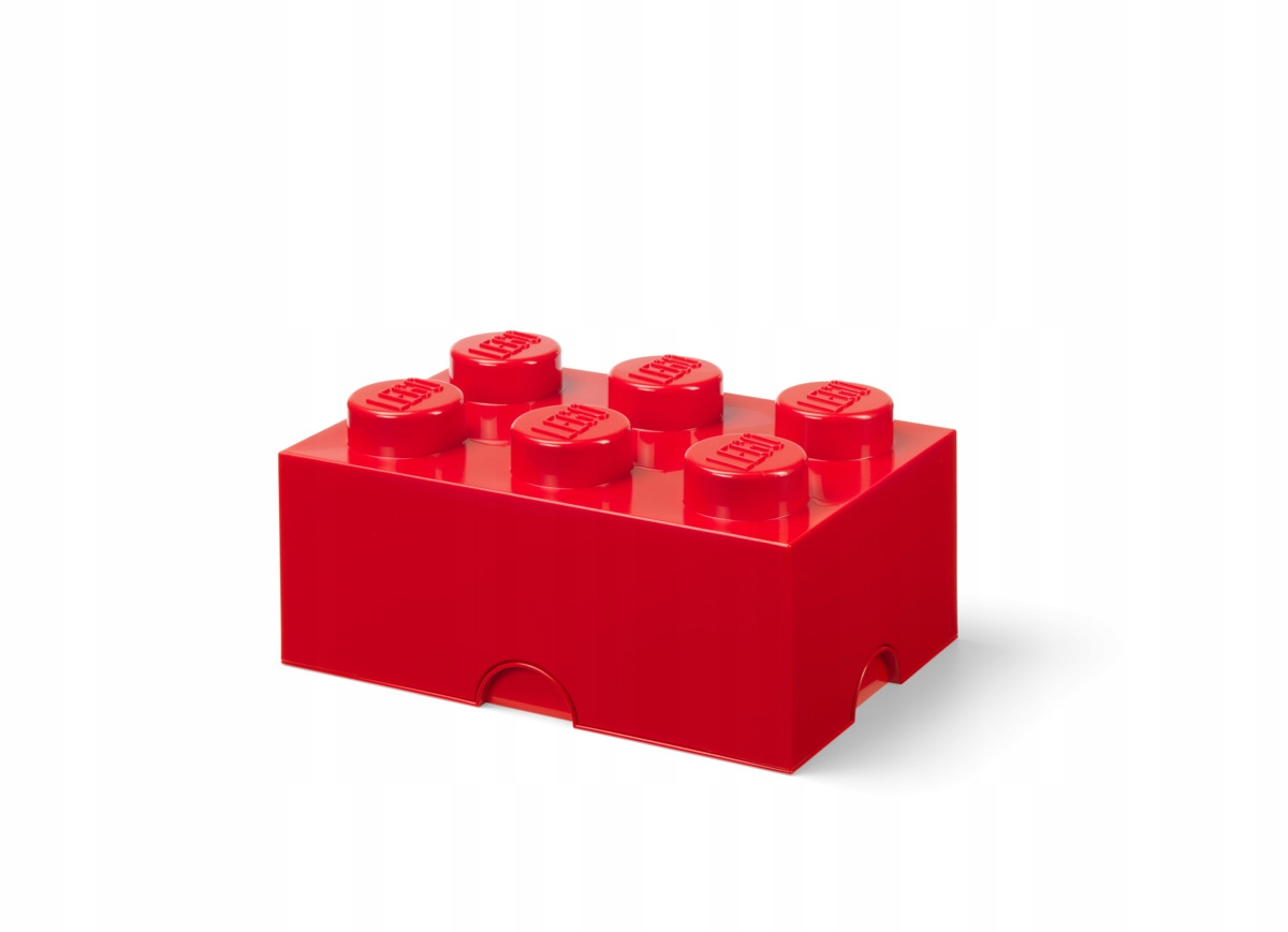 Pojemnik klocek LEGO Brick 6 Czerwony