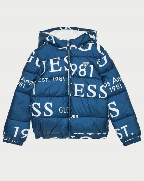 Guess Kurtka puchowa H4BJ05 WCFM0 Niebieski Regular Fit 16Y