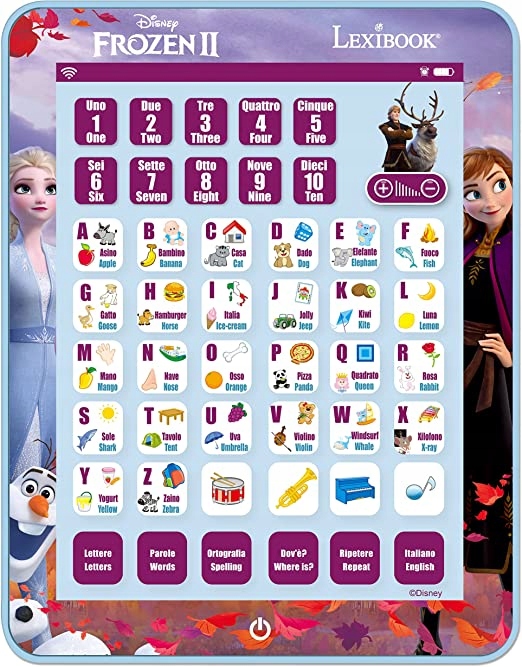 LEXIBOOK JCPAD002FZi5 Frozen Educational Bilingual Interactive Tablet, Toy