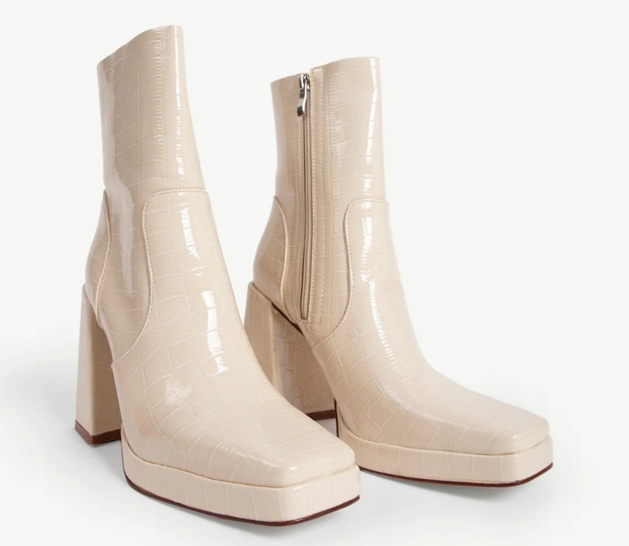 RAID Silonna Ankle Boot in White Croc R39