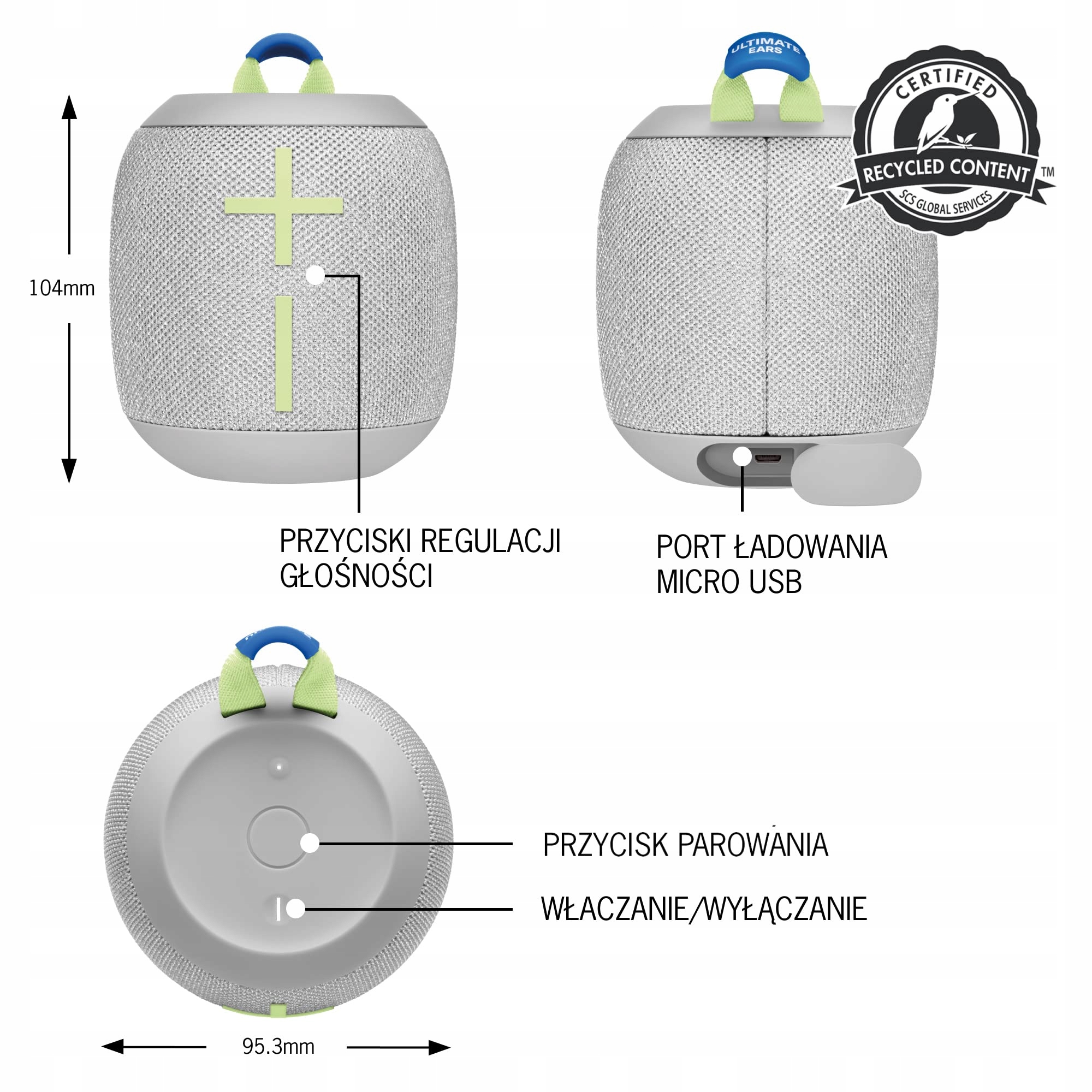 Głośnik przenośny Ultimate Ears Wonderboom 3 szary Bluetooth, BASS, IP67