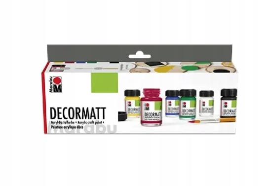 Marabu - Decormatt Mat Akrylmaling - 6X15 ML
