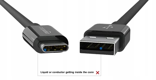 AmazonBasics L6LUC011-CS-R kabel USB 1,8 m USB C USB A Męska Czarny