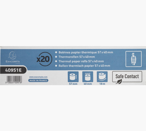 EXACOMPTA 40951E OPAKOWANIE 19 ROLEK TERMICZNYCH 128212 (1x Brak)