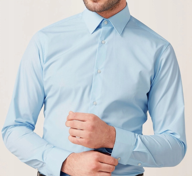 Biały jasnoniebieski jasnoróżowy - Zestaw 3 eleganckich koszul L