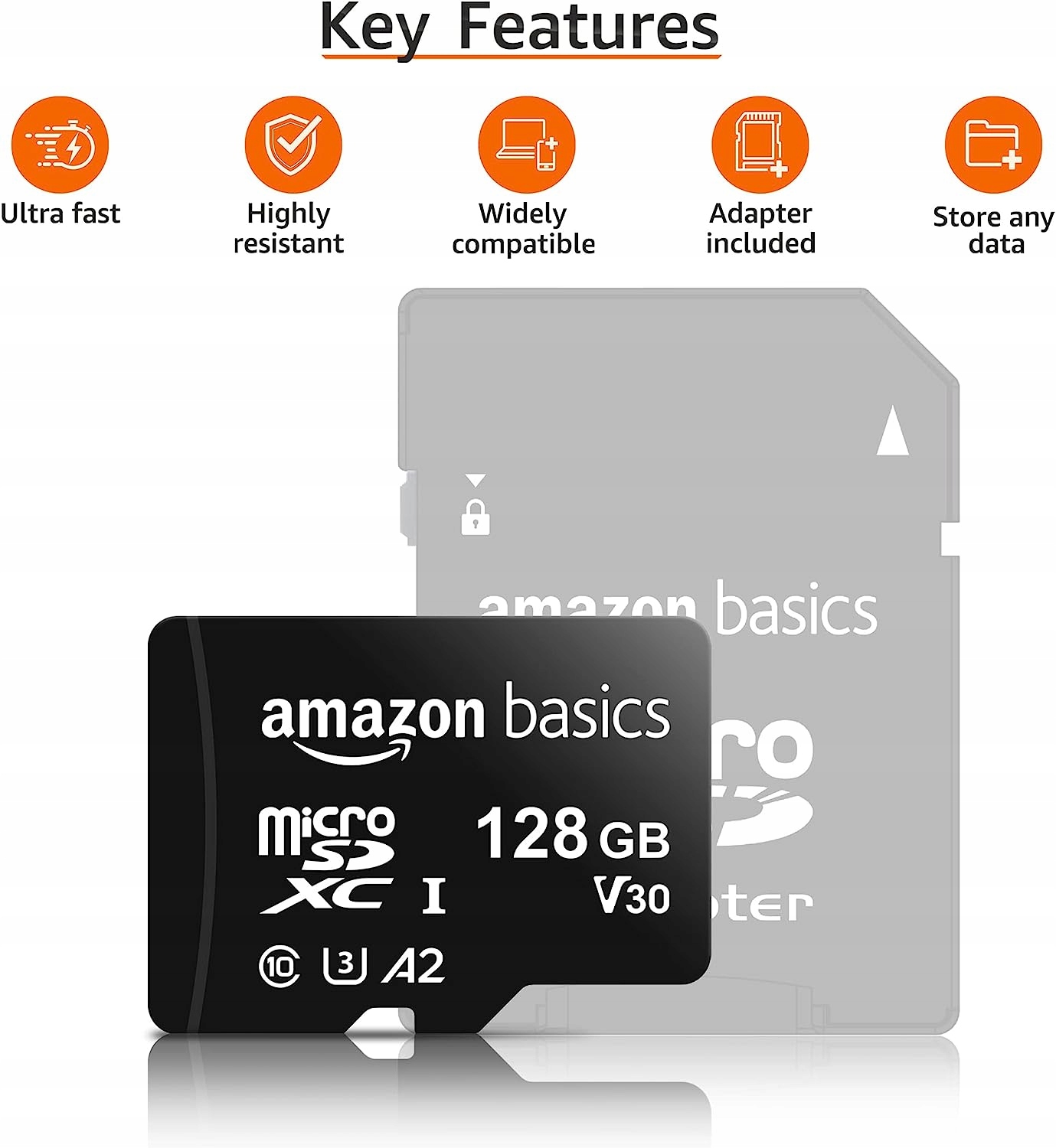 Karta microSD Amazon Basics LSMICRO128GU3 128 GB