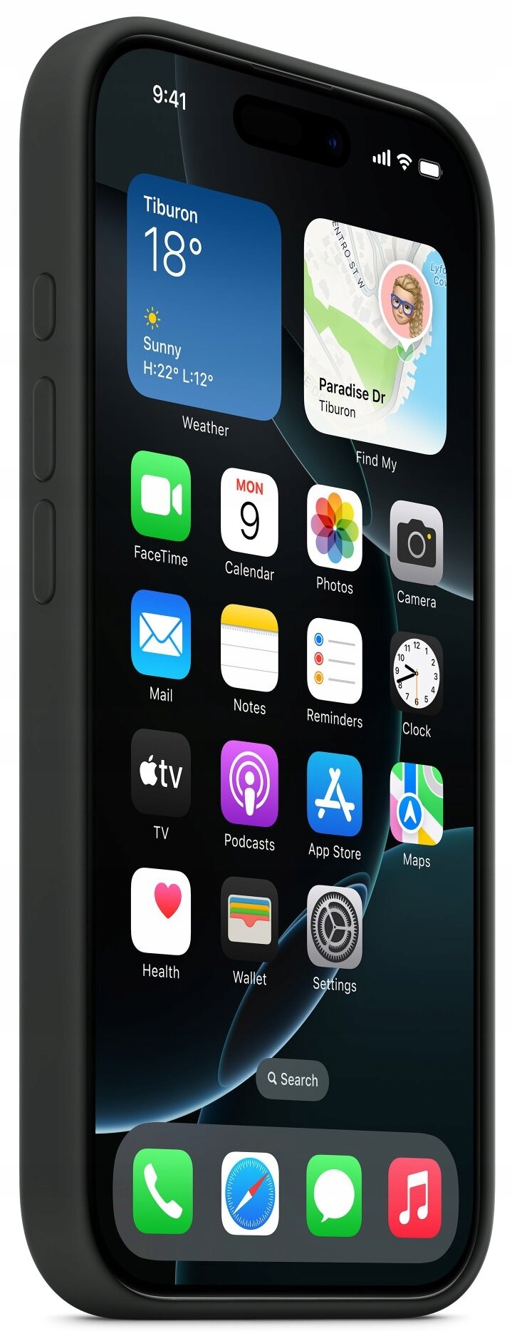 Plecki Apple do Apple iPhone 16 Pro SILICONE czarny