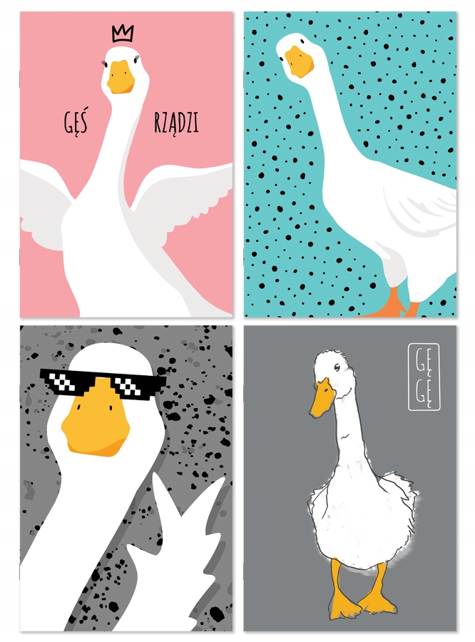 Zeszyt 60k Gęś Pipa Pluszak Maskotka HIT Tik Tok