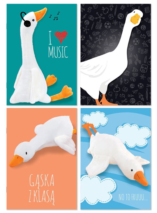 Zeszyt 32k Gęś Pipa Pluszak Maskotka HIT Tik Tok