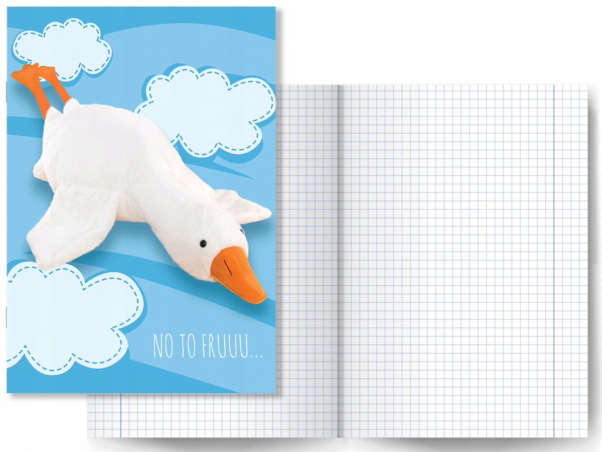 Zeszyt 32k Gęś Pipa Pluszak Maskotka HIT Tik Tok