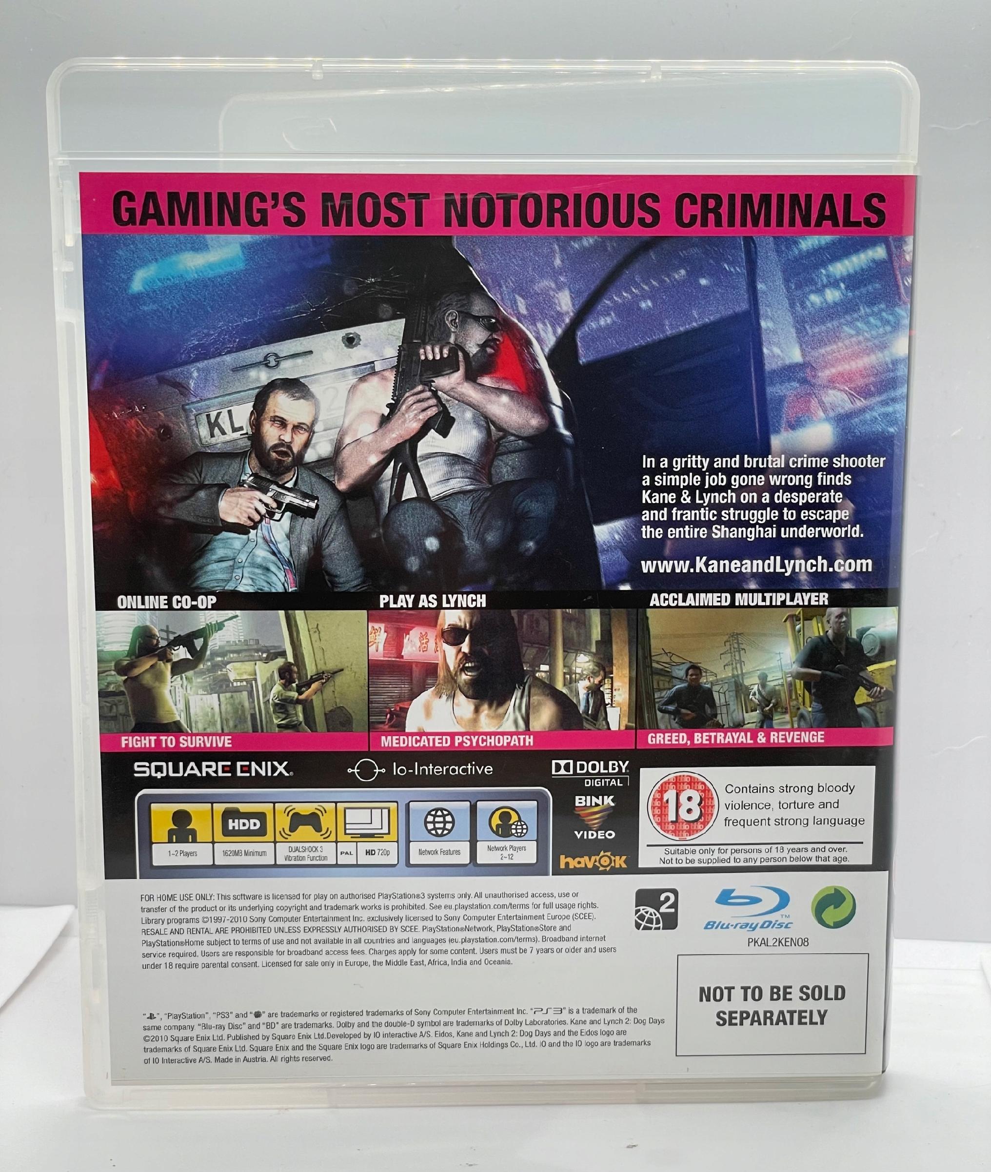 Kane and Lynch 2 Dog Days Limited Edition PS3