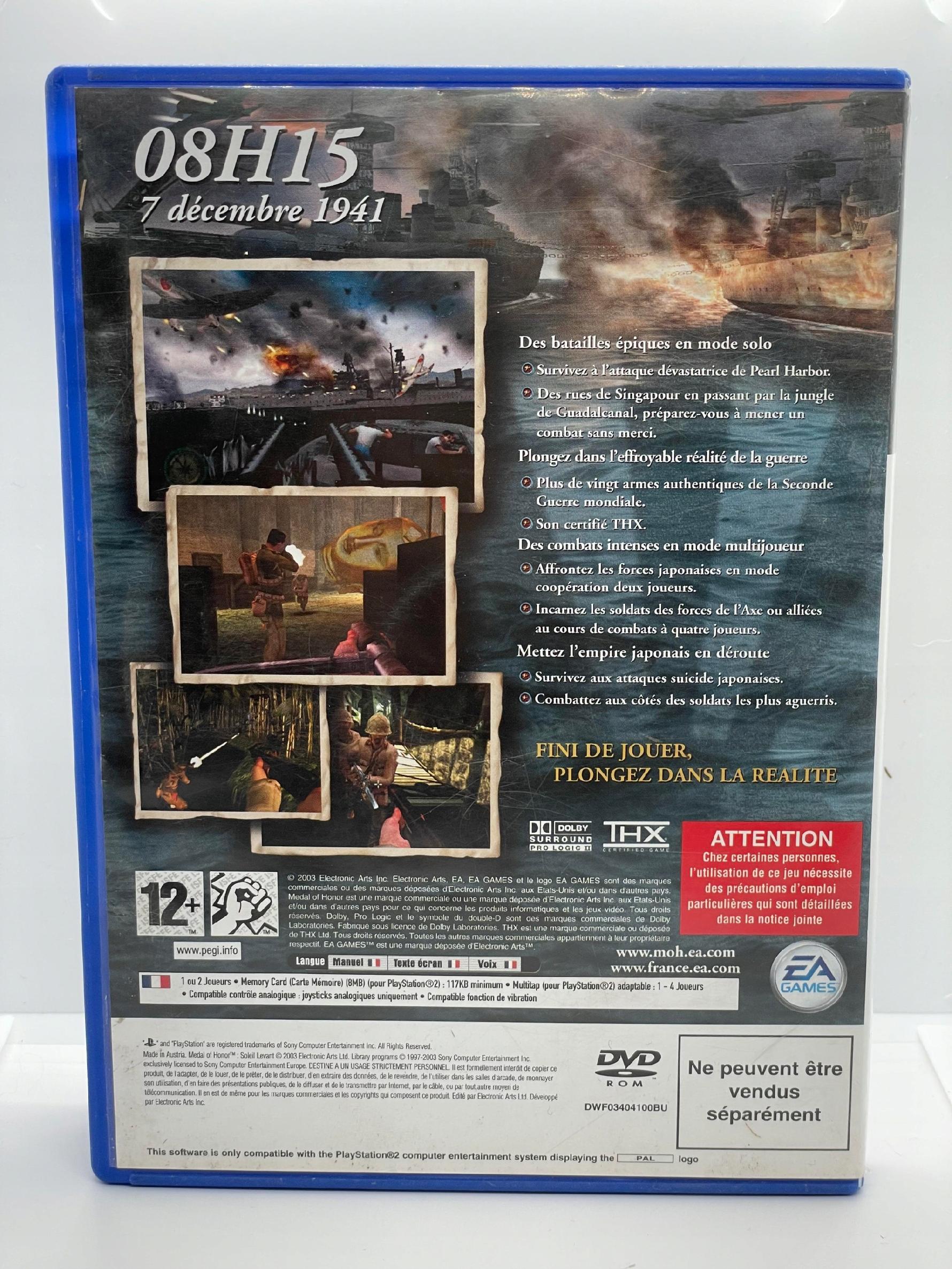 Medal of Honor Rising Sun PlayStation 2 PS2 (FR)