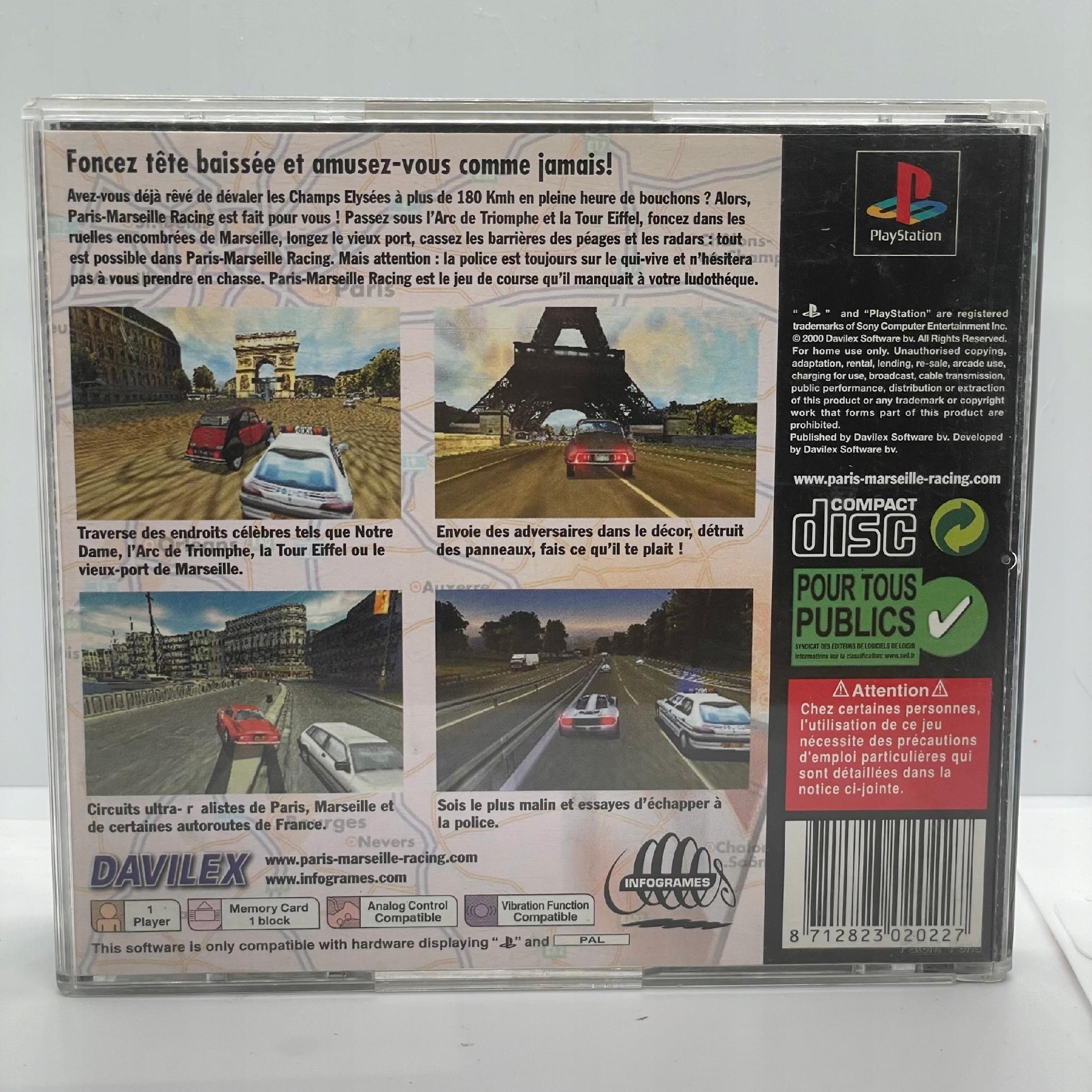 Paris Marseille Racing PlayStation PS1 PSX