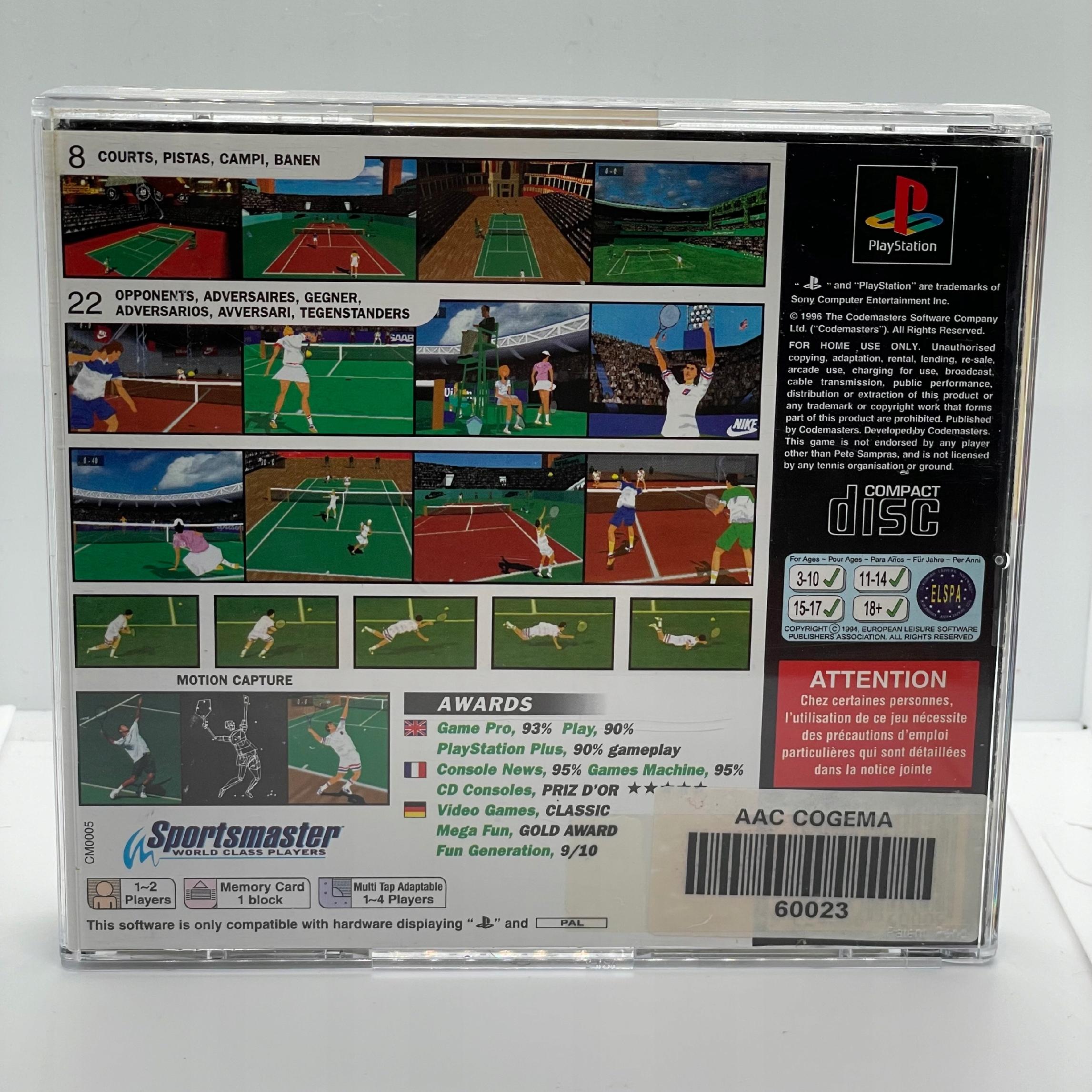 Sampras Extreme Tennis PlayStation PS1 PSX