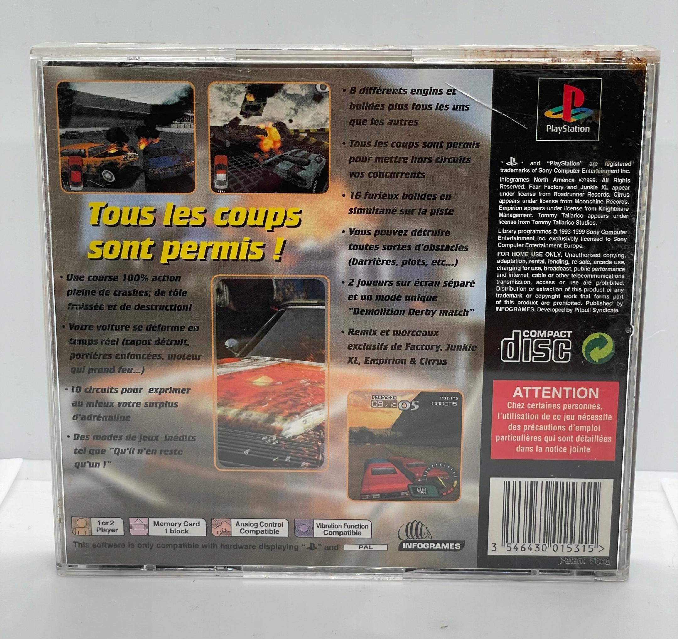 Demolition Racer PlayStation PS1 PSX