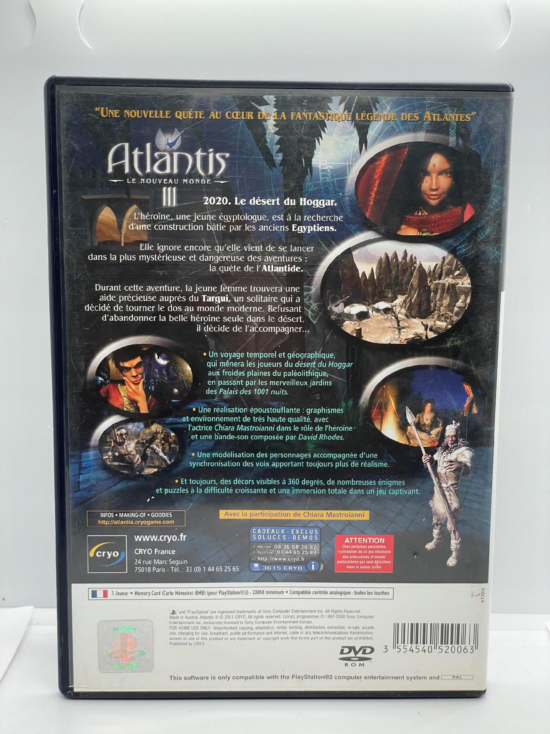 Atlantis III: The New World PS2