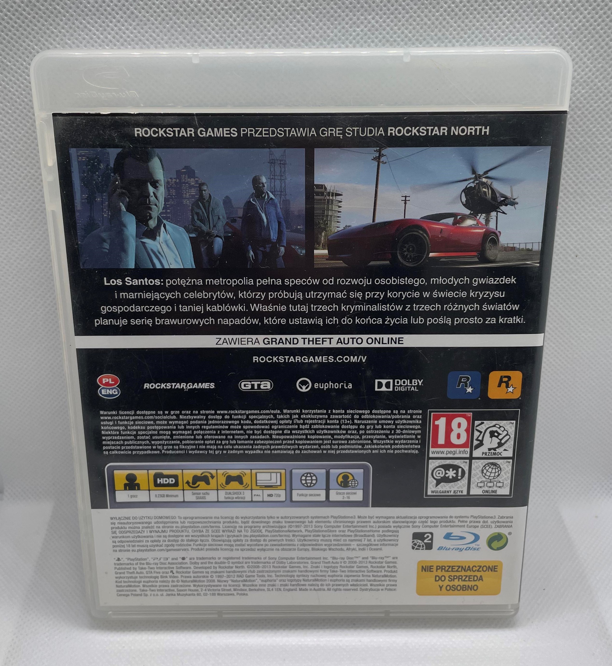 Grand Theft Auto V PS3 / Wersja PL