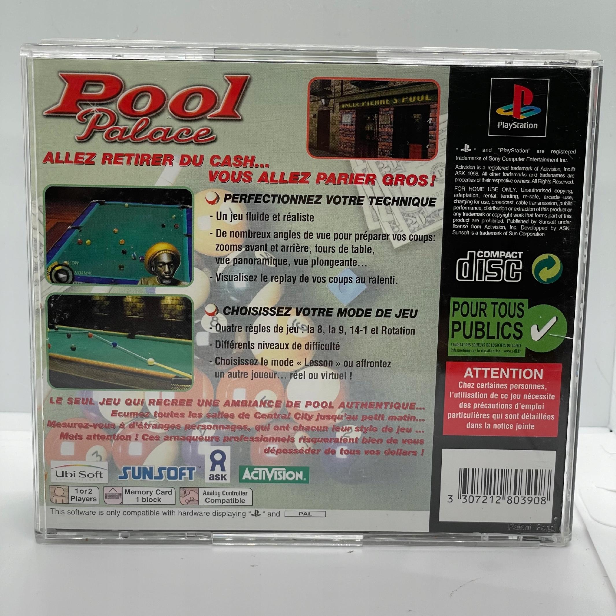 Pool Palace PlayStation PS1 PSX