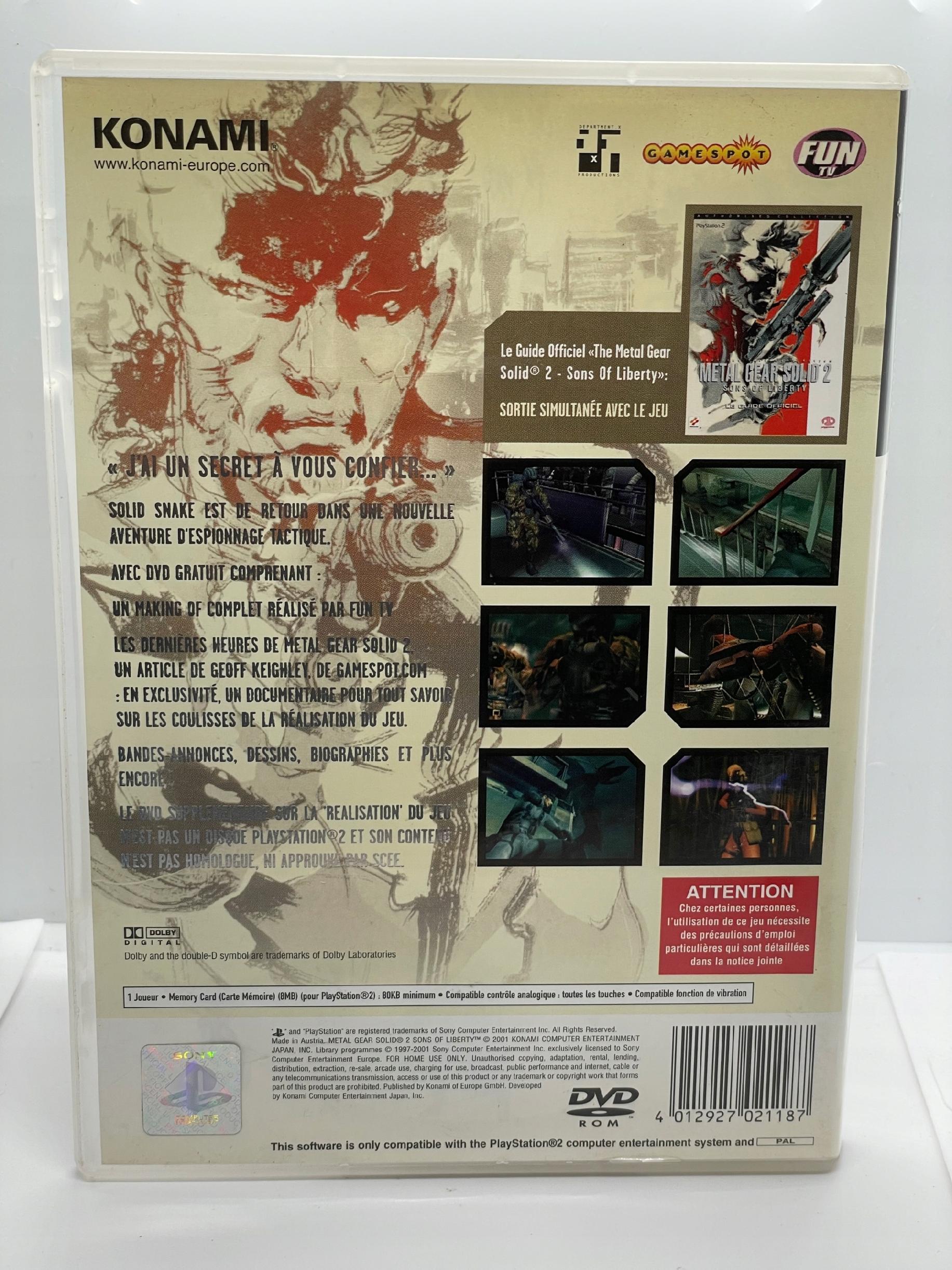 Metal Gear Solid 2 Sons of Liberty PS2 (2xDVD)