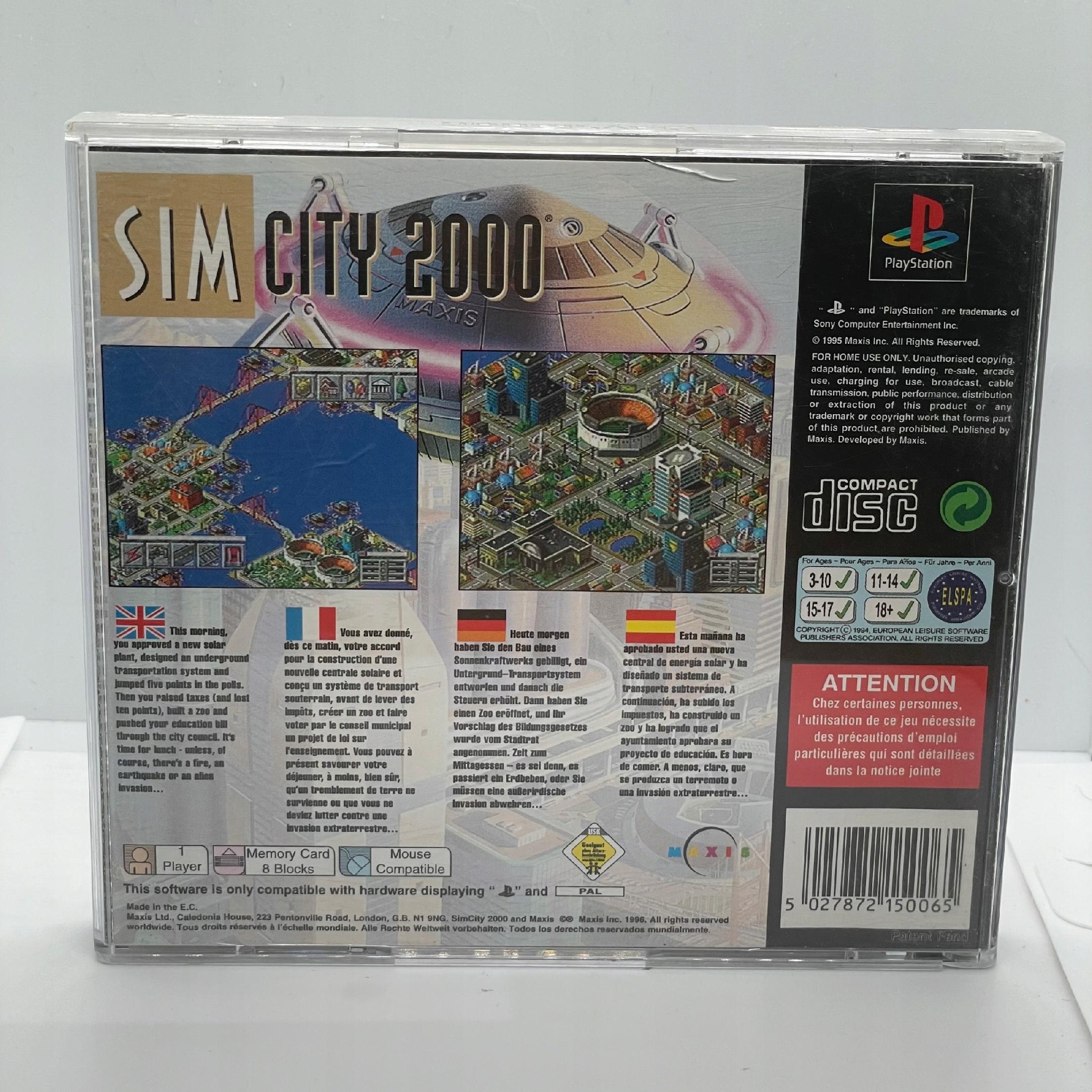 SimCity 2000 PlayStation PS1 PSX