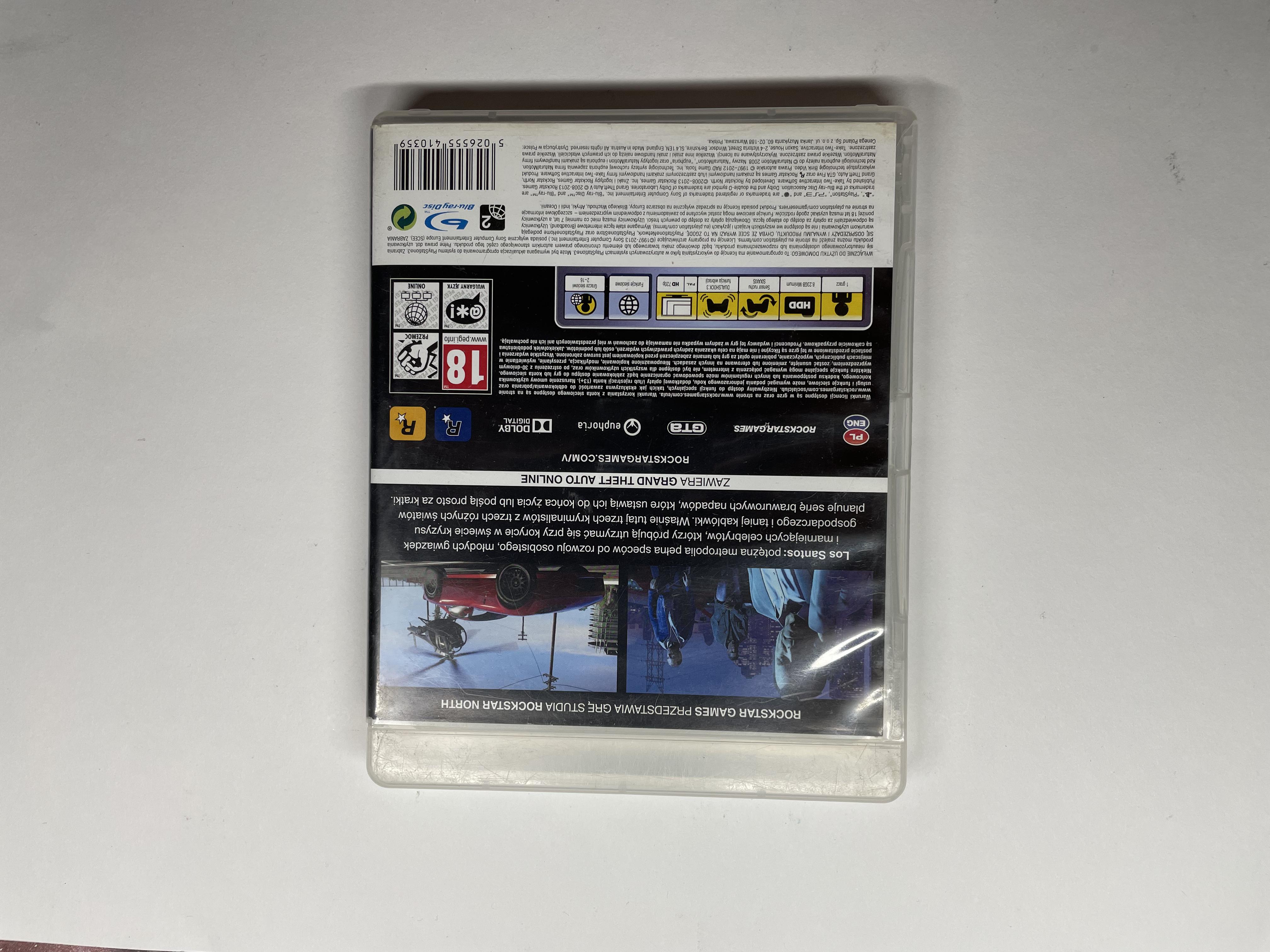 Grand Theft Auto V PS3 / Wersja PL / Komplet